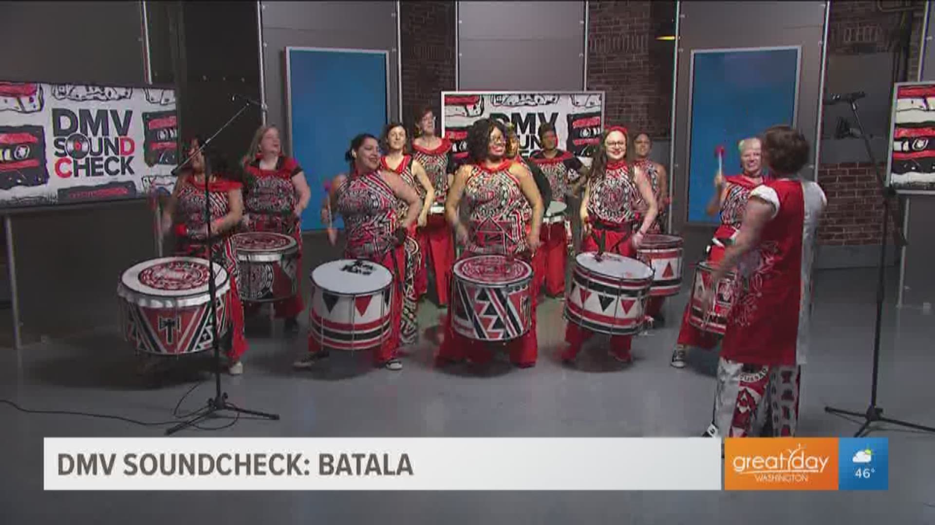 Originally birthed in Paris in 1997, the woman dominated percussion band Batala was introduced to Washington, DC in 2007. The goal of Batala is to expose the DMV to Afro Bahian culture and Samba Reggae music, all while empowering women through playing these rhythmic tunes.
