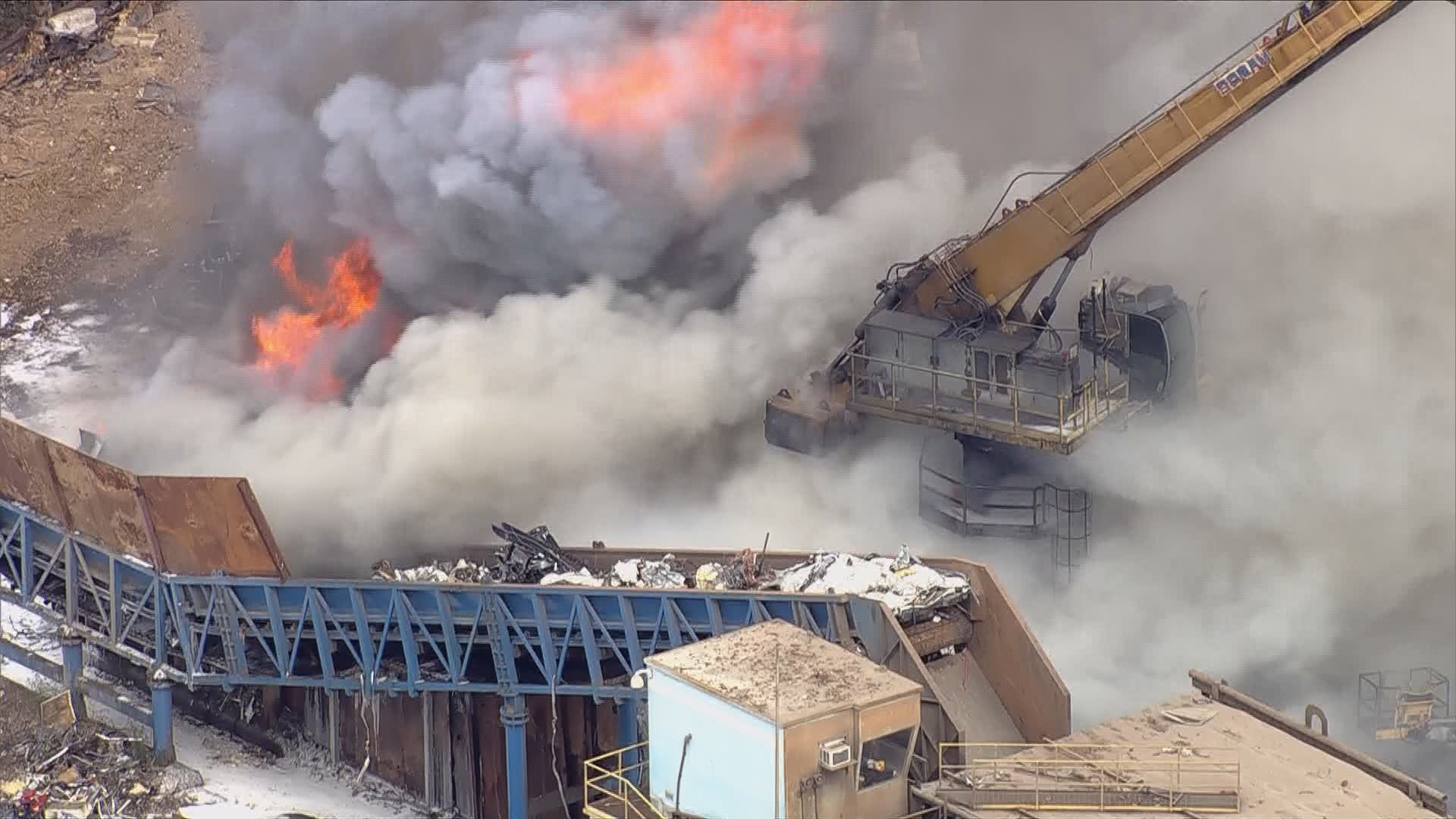 Crews battle 4-alarm blaze at Lorton scrap metal recycling facility ...