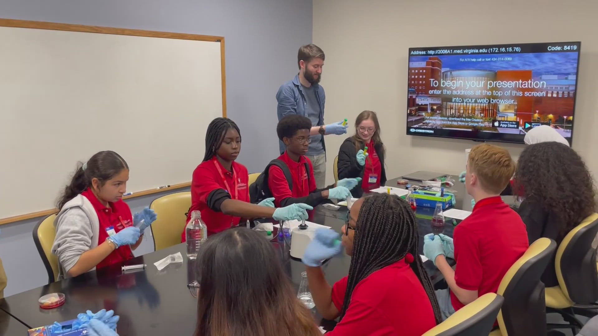 They got to tour the research facilities, check out the lab and even conduct their own experiments!