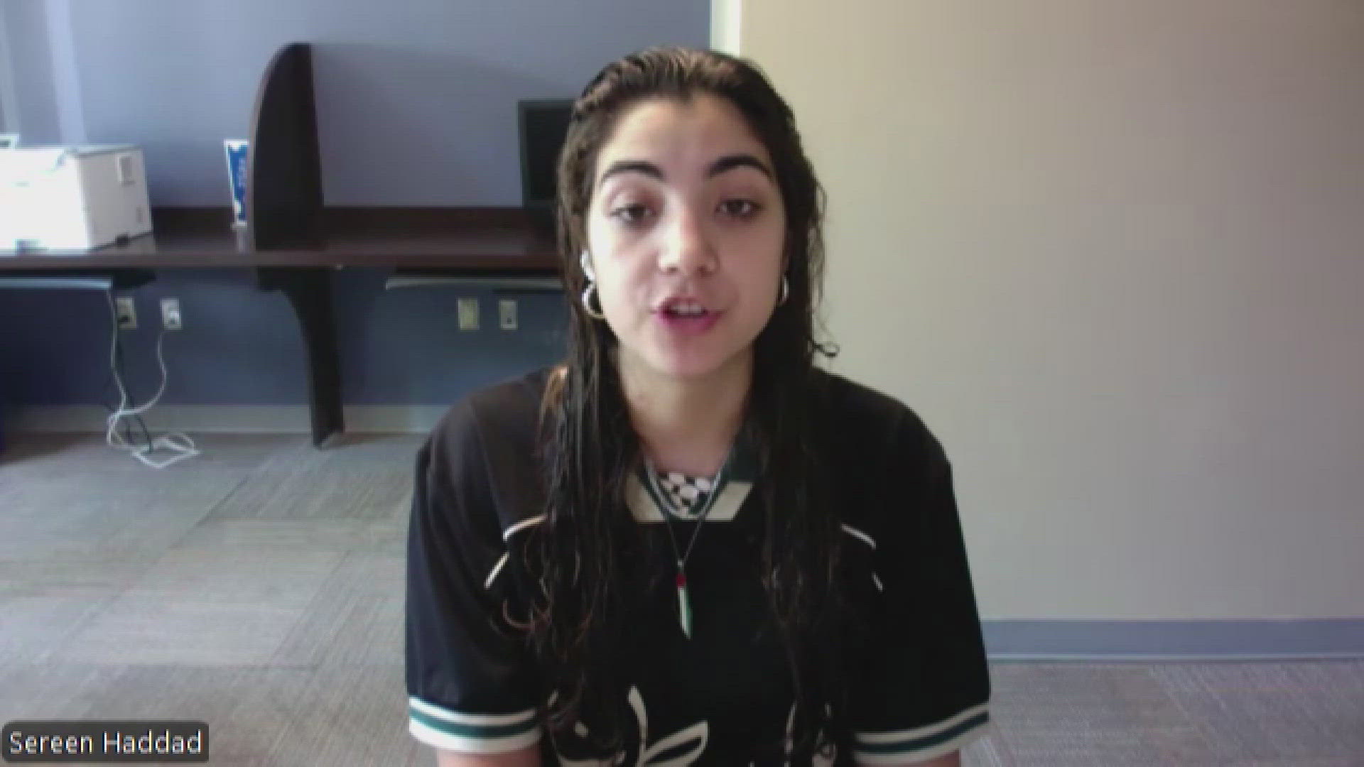 Sereen Haddad says the university responded after she organized the demonstration on campus in late April, commemorating the encampment that was there a year earlier