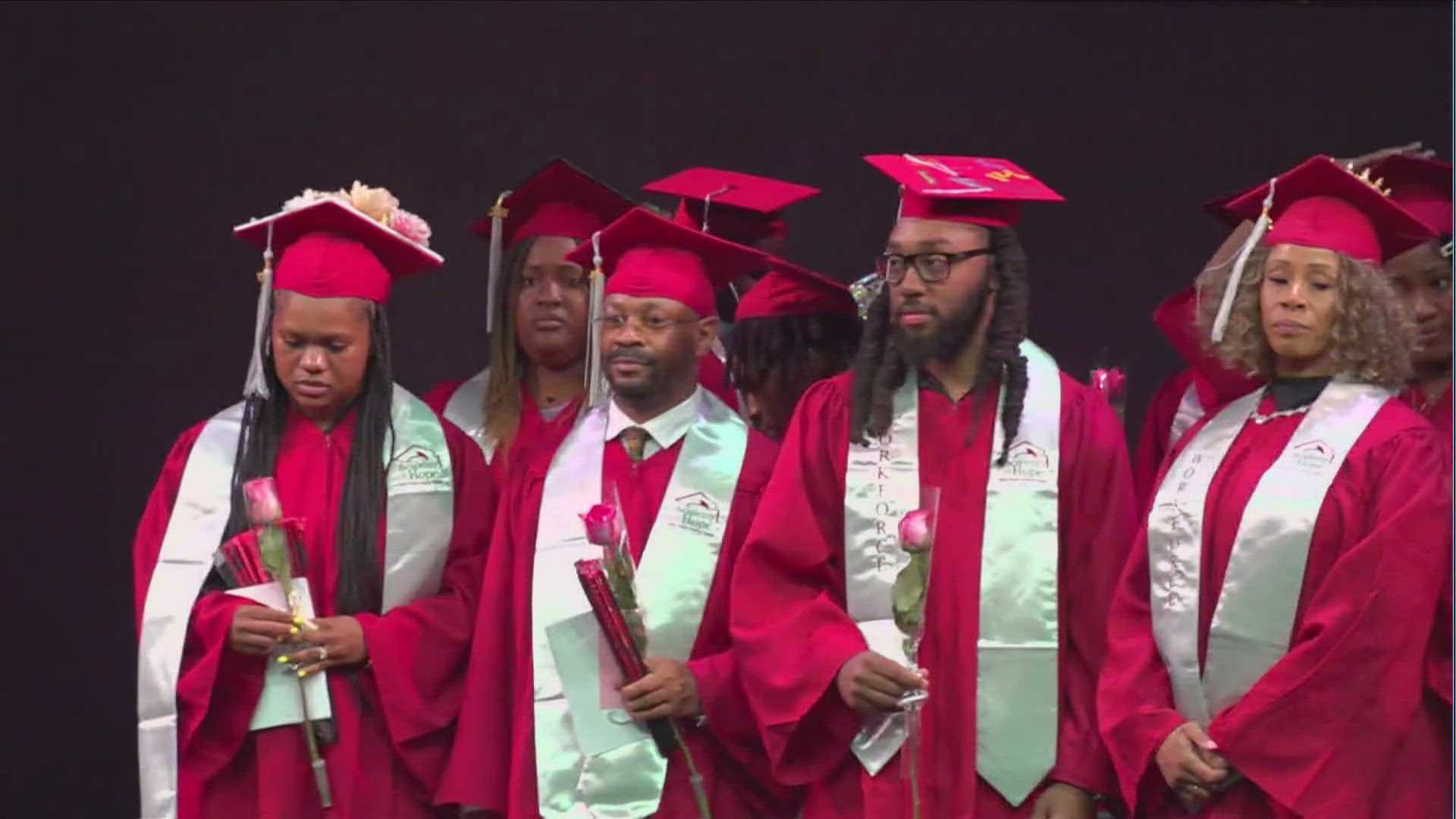 This year the academy had 135 graduates. This free program helps people graduate high school and earn college credits. ,