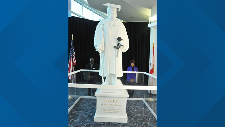 Dr. Mary McLeod Bethune becomes first African American representing a state at Statuary Hall in DC