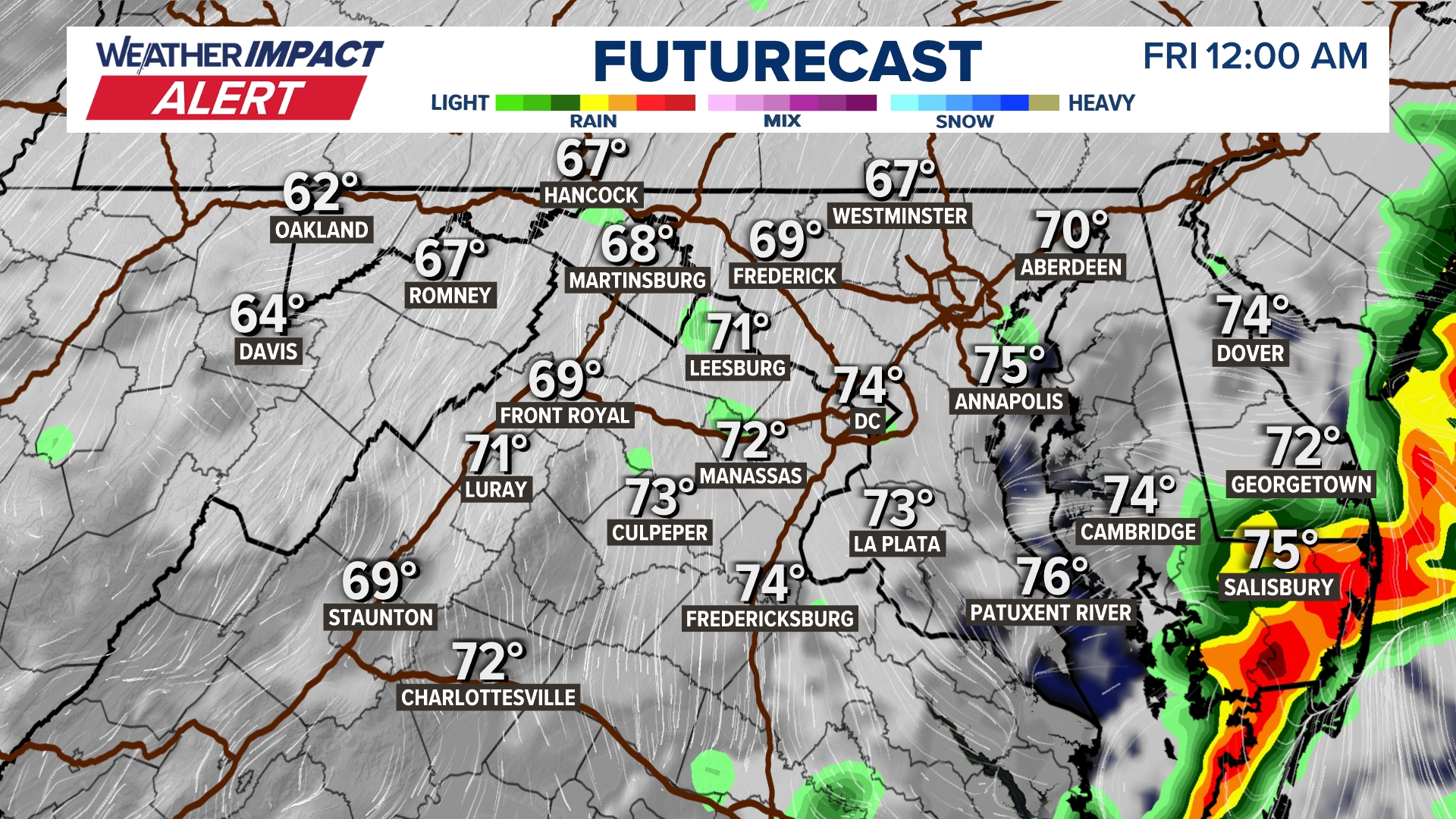 When to plan around storms in the DC region Thursday | Weather Impact ...