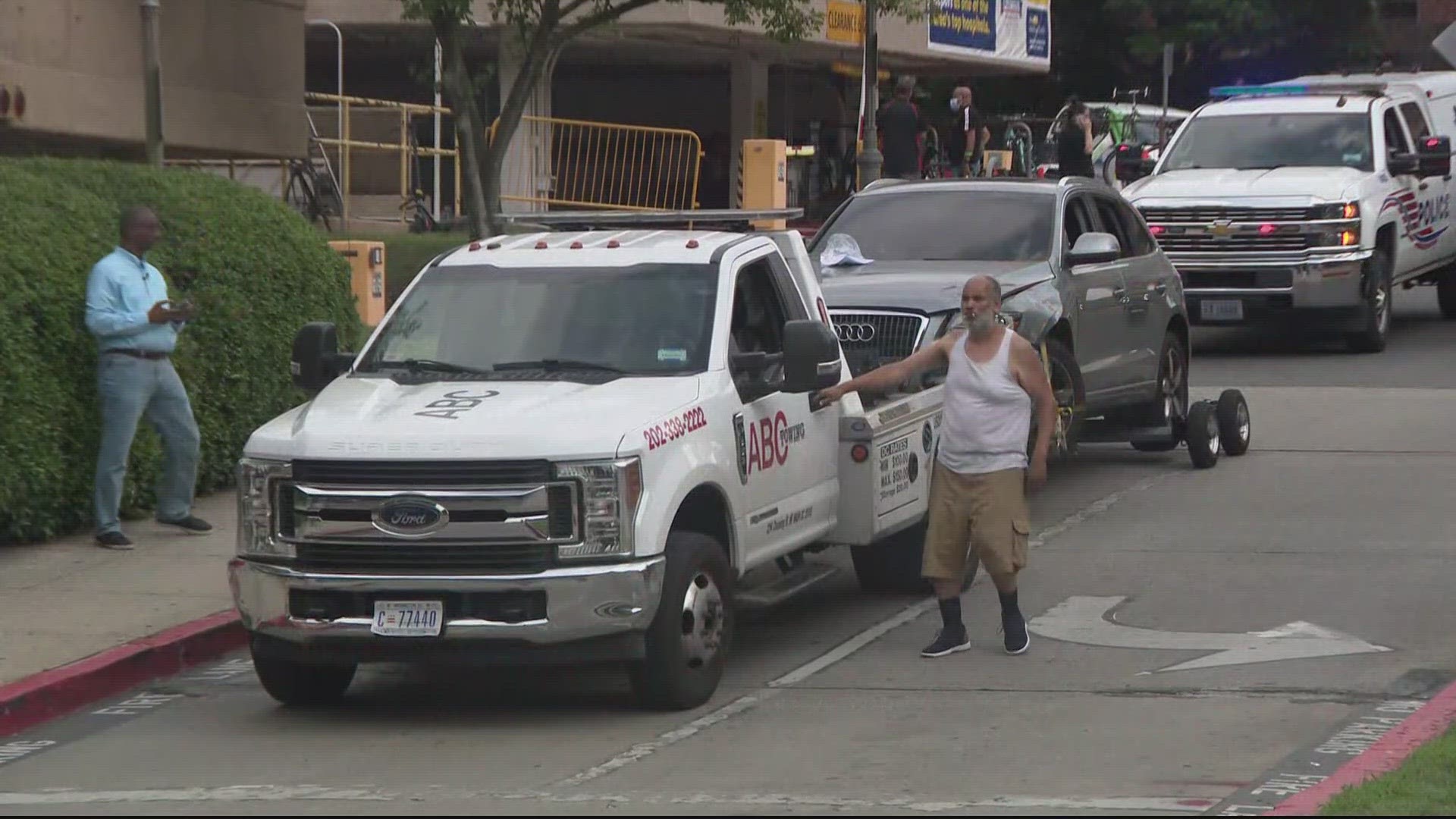 One person is dead and five others were injured after a driver in a vehicle struck pedestrians in a parking garage at MedStar Georgetown University Hospital.