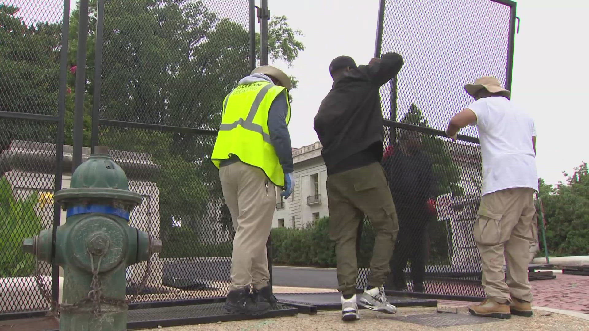 Some streets near the National Mall remained closed Sunday as crews worked to return Constitution Avenue to normal.