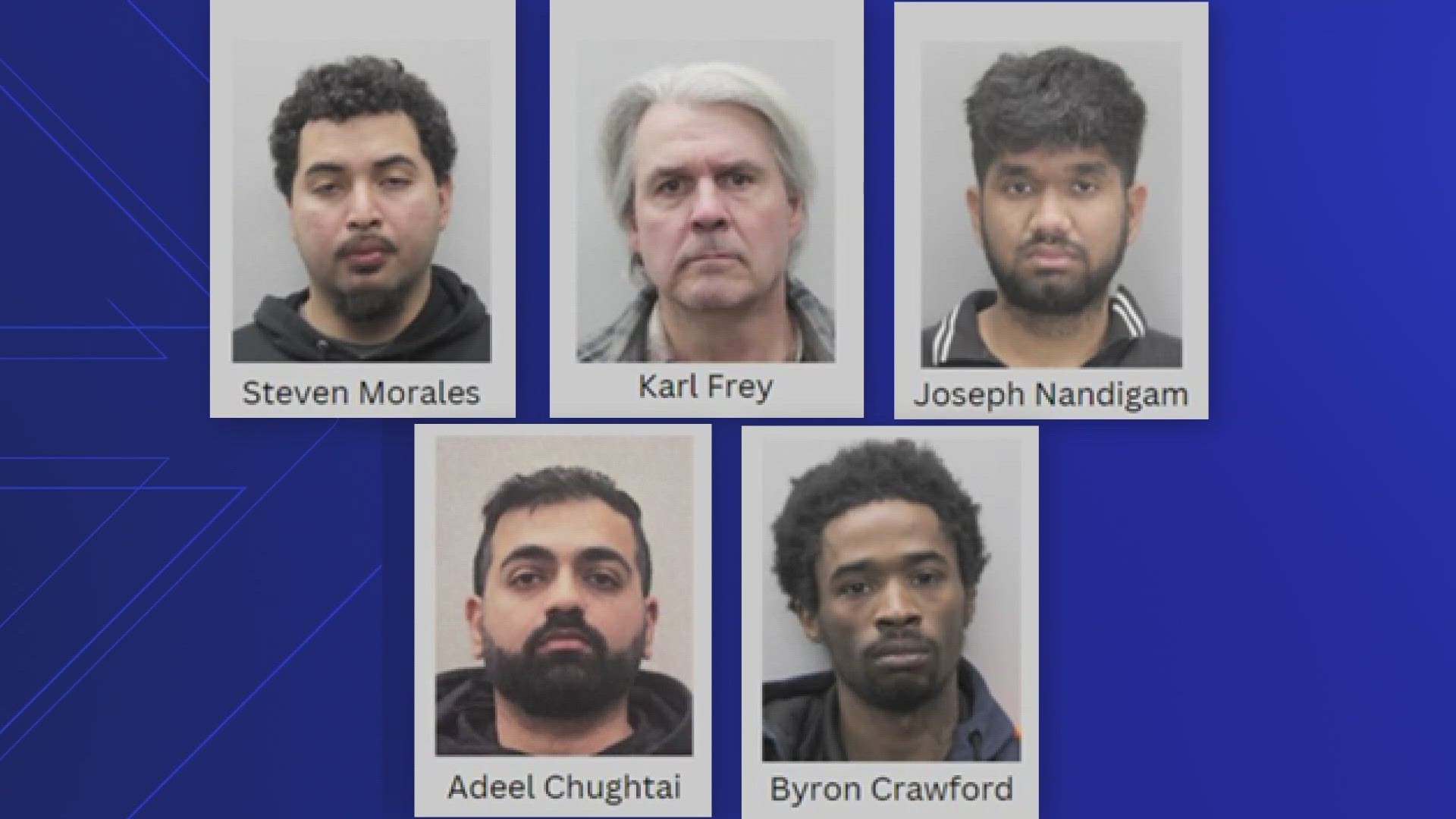 The men are facing a total of 12 felonies charges.