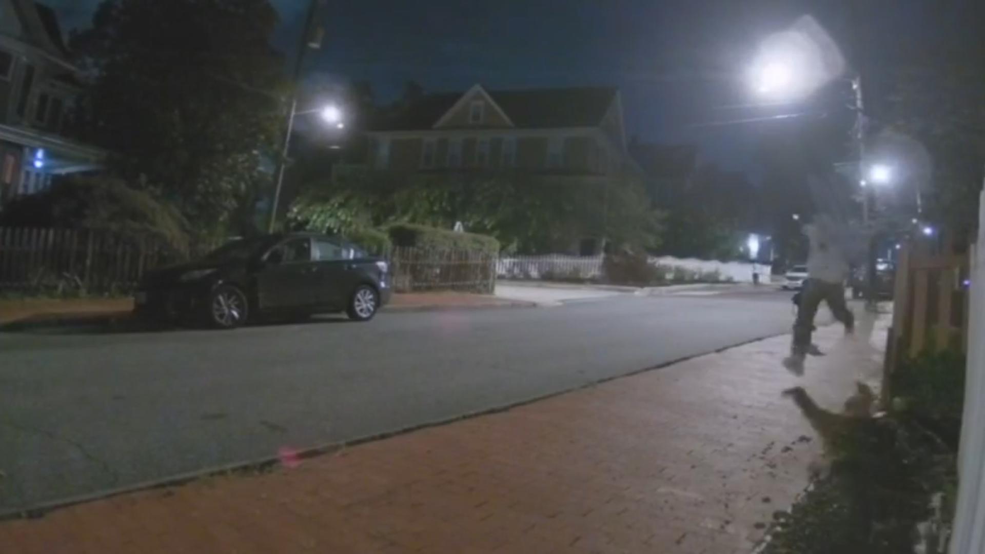 Home surveillance video captured the sound of more than a dozen gunshots on a residential street.