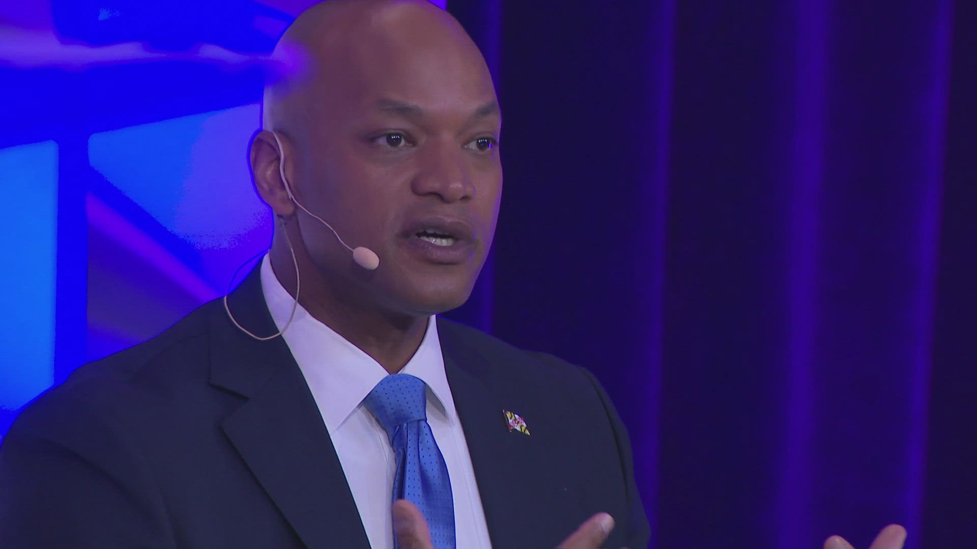 Gov. Wes Moore says Vice President Harris has his full support, however, the Governor says he still has work to do in Maryland.