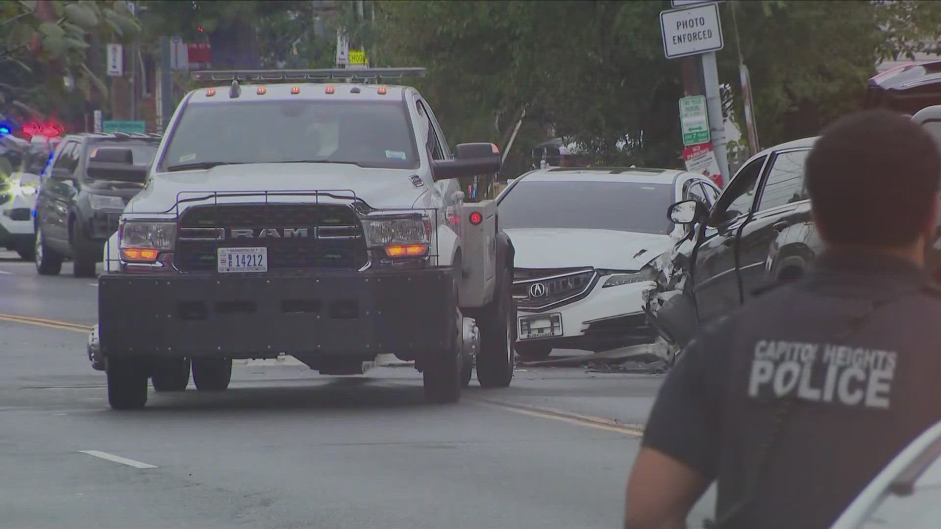 The Amber Alert came to an end after a crash at the border of D.C. and Prince George's County, Md.
