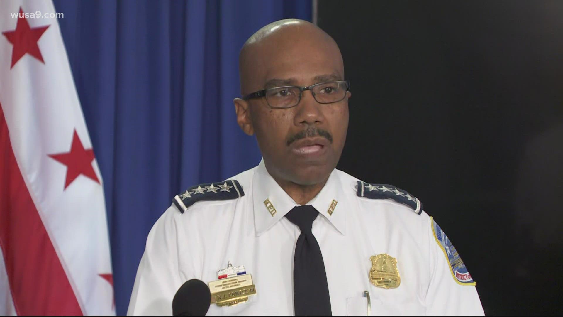 Chief Contee claims a struggle caused one of the officers' bodyworn cameras to turn off and back on again.
