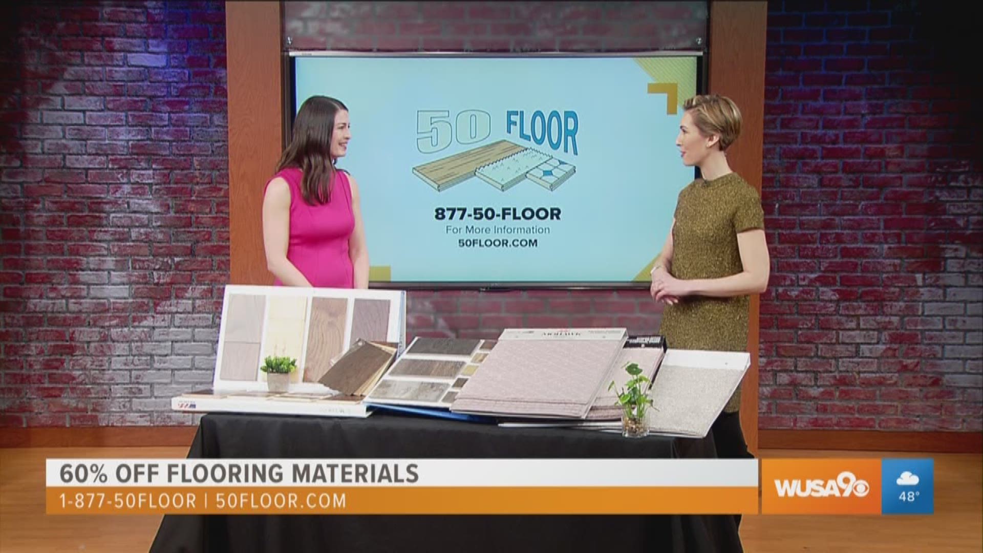 Get 60% off of your new flooring materials during the month of February with 50 Floor.  Call 1-877-50Floor or visit 50Floor.com for more info.  Sponsred by 50 Floor.