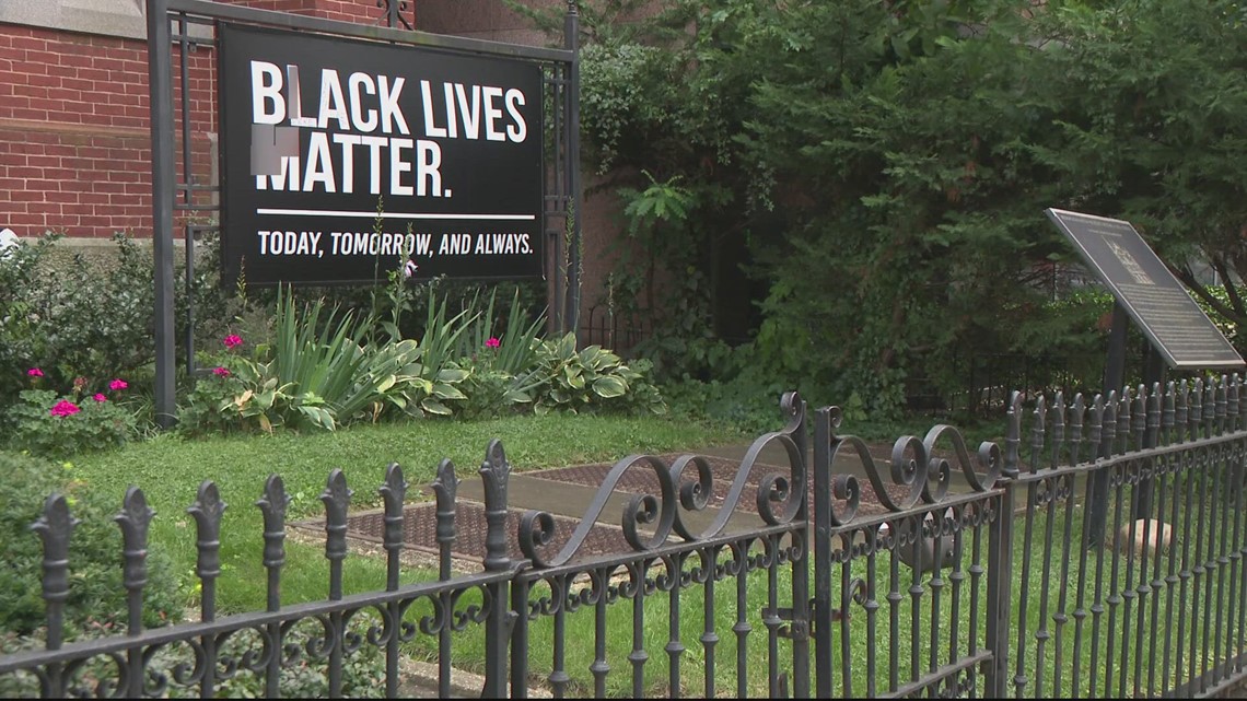 Black Lives Matter sign at DC Church vandalized with swastikas | wusa9.com