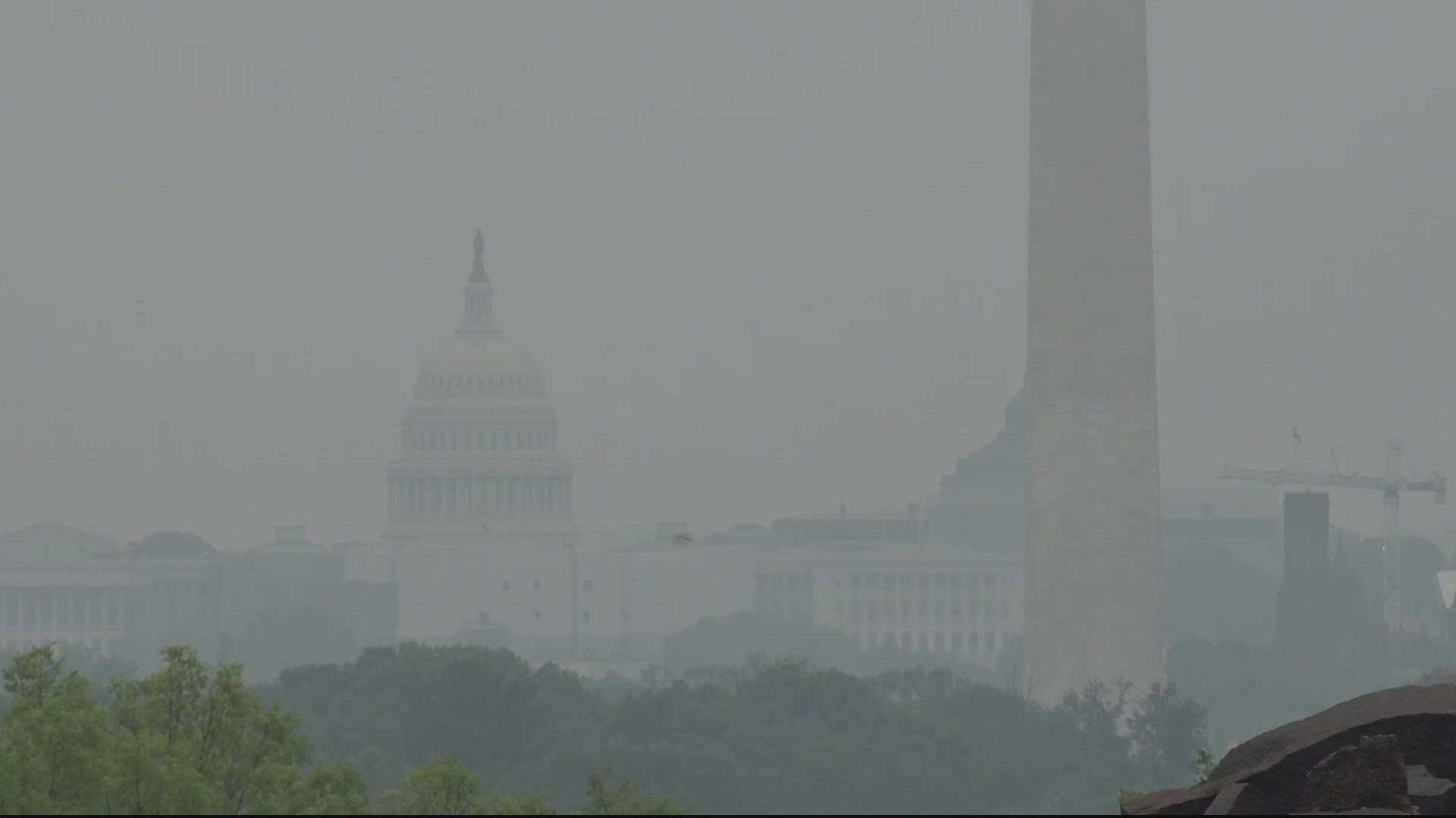 D.C. air quality is once again an issue because of smoke from Canadian wildfires.