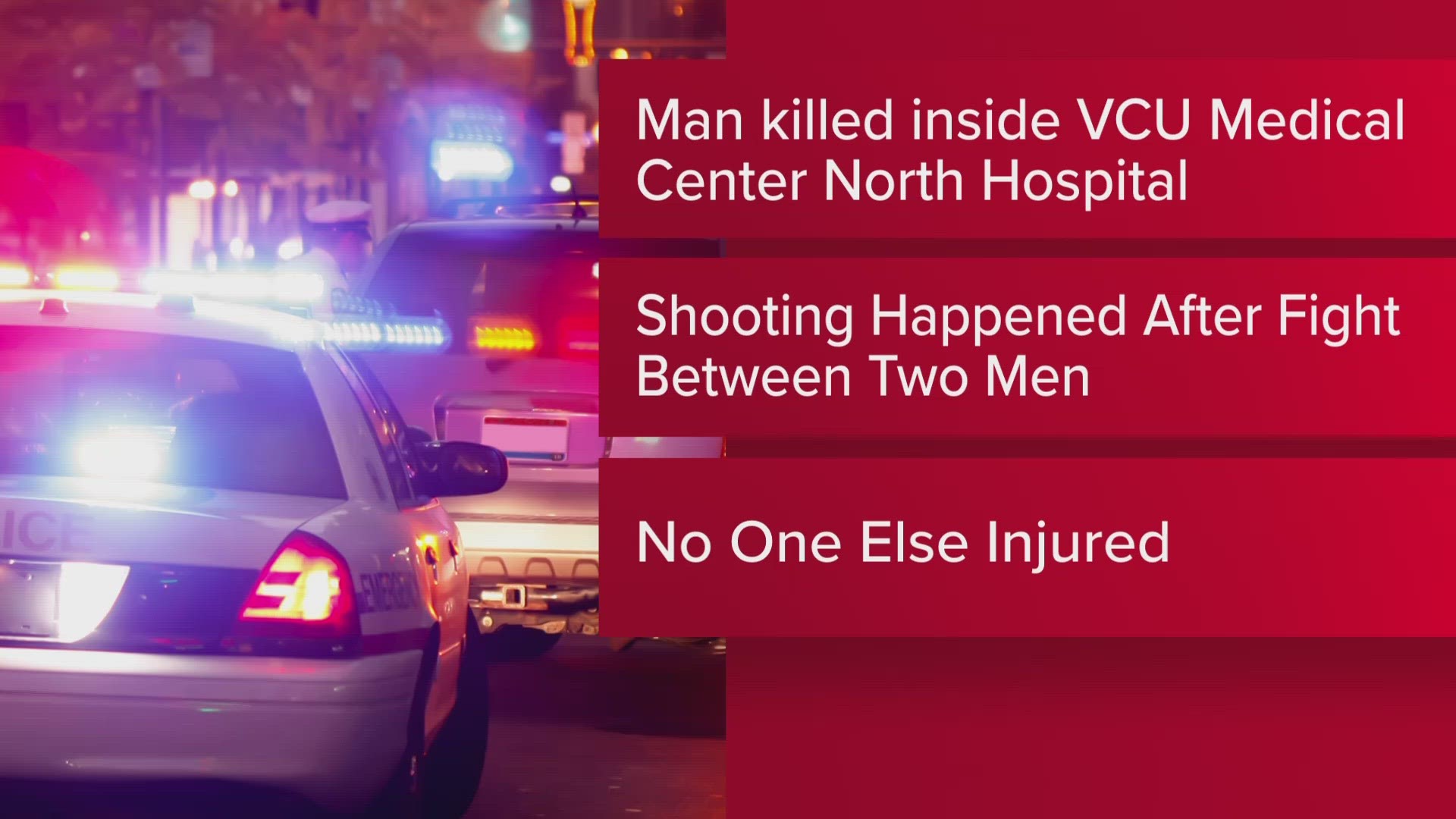 One man is dead after being shot inside Richmond, Virginia, hospital early Wednesday morning.
