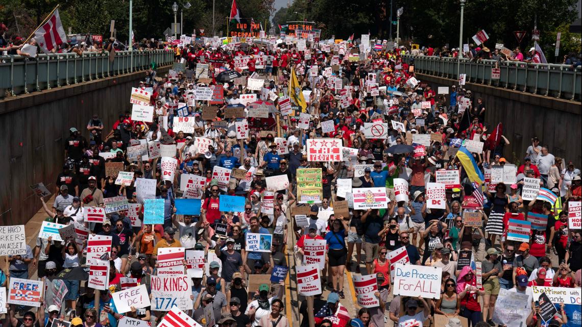 Protesters rally in D.C. against federal intervention | wusa9.com