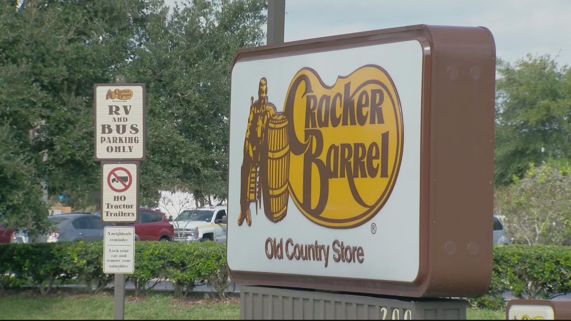 Five lucky couples who get engaged at a Cracker Barrel restaurant will have the chance to win free meals at the chain for a year.