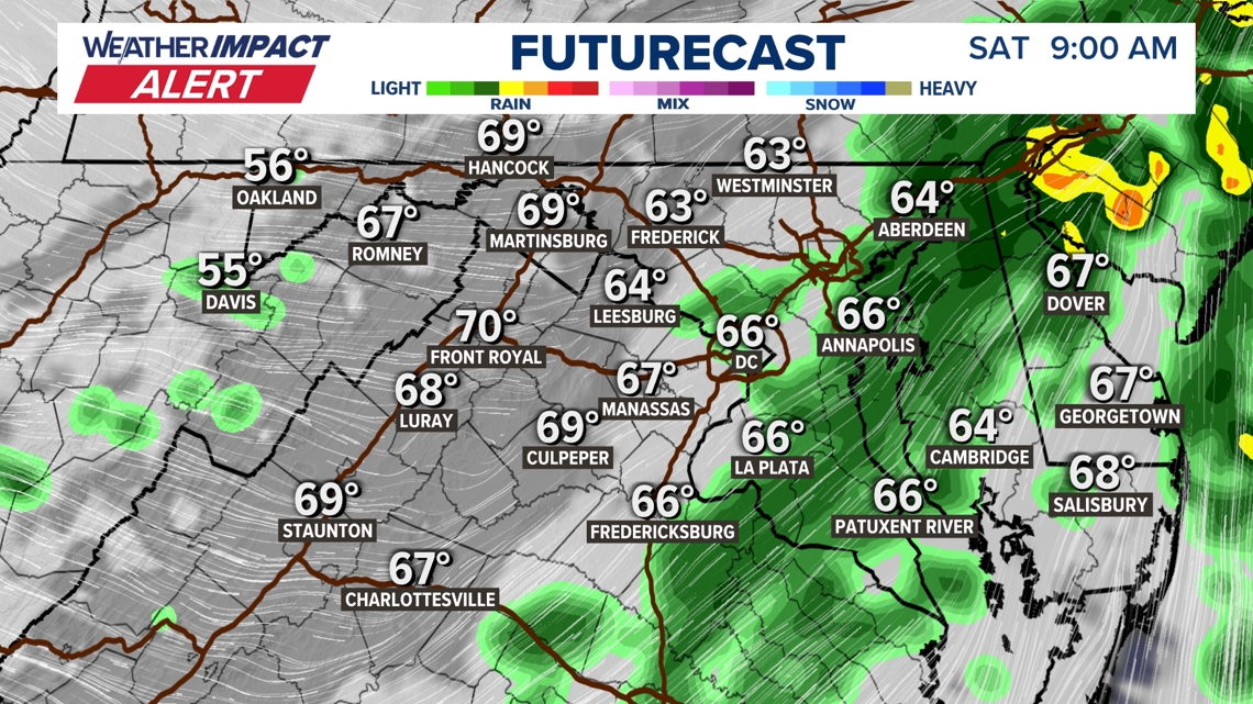 Scattered showers and storms affect Saturday plans | wusa9.com