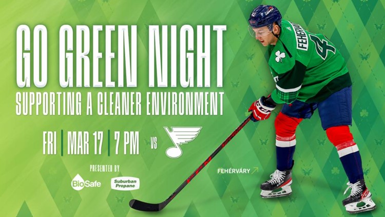 Capitals go green in honor of St. Patrick's Day, the environment