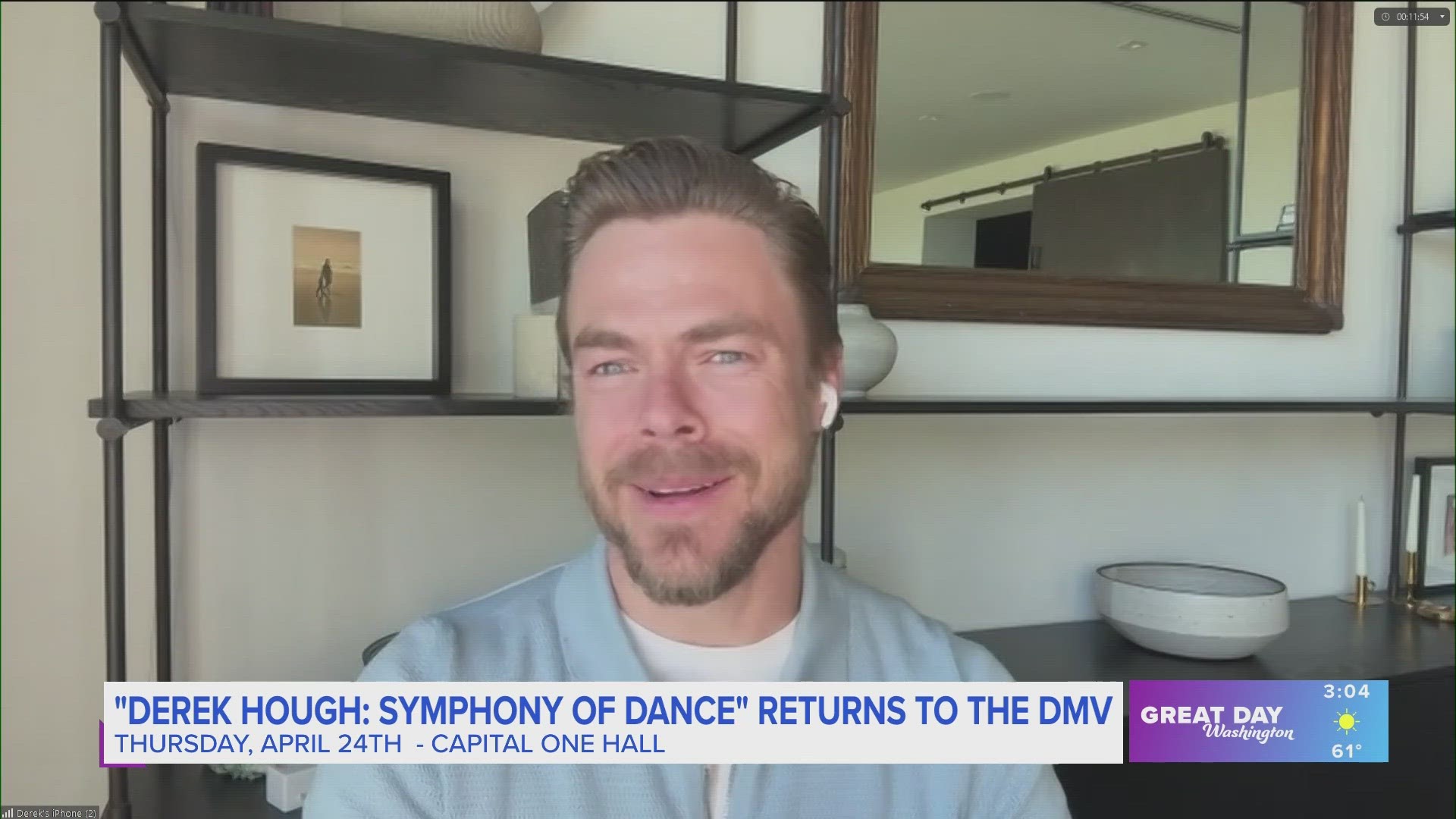 Emmy nominated dancer, Derek Hough, brings a special show to Capital One Hall during his 'Symphony of Dance Tour'.