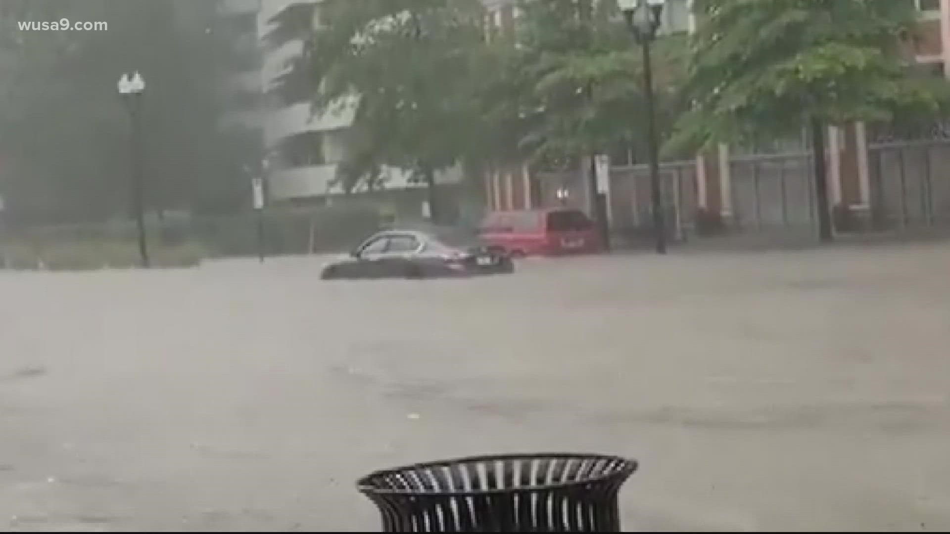 Roads were turned into rivers in a matter of minutes when Flash Floods hit the DMV.