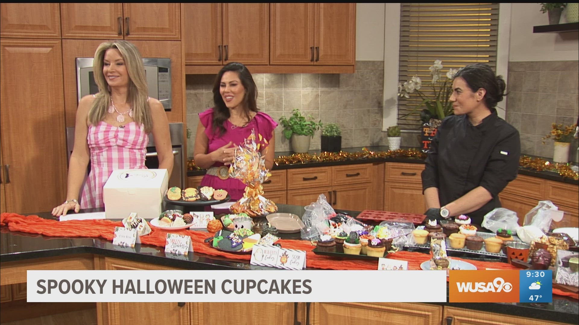 Penina Randolph of Pastries by Randolph shows Kristen and Elaine how to decorate Halloween Critter Cupcakes and other spooky treats.