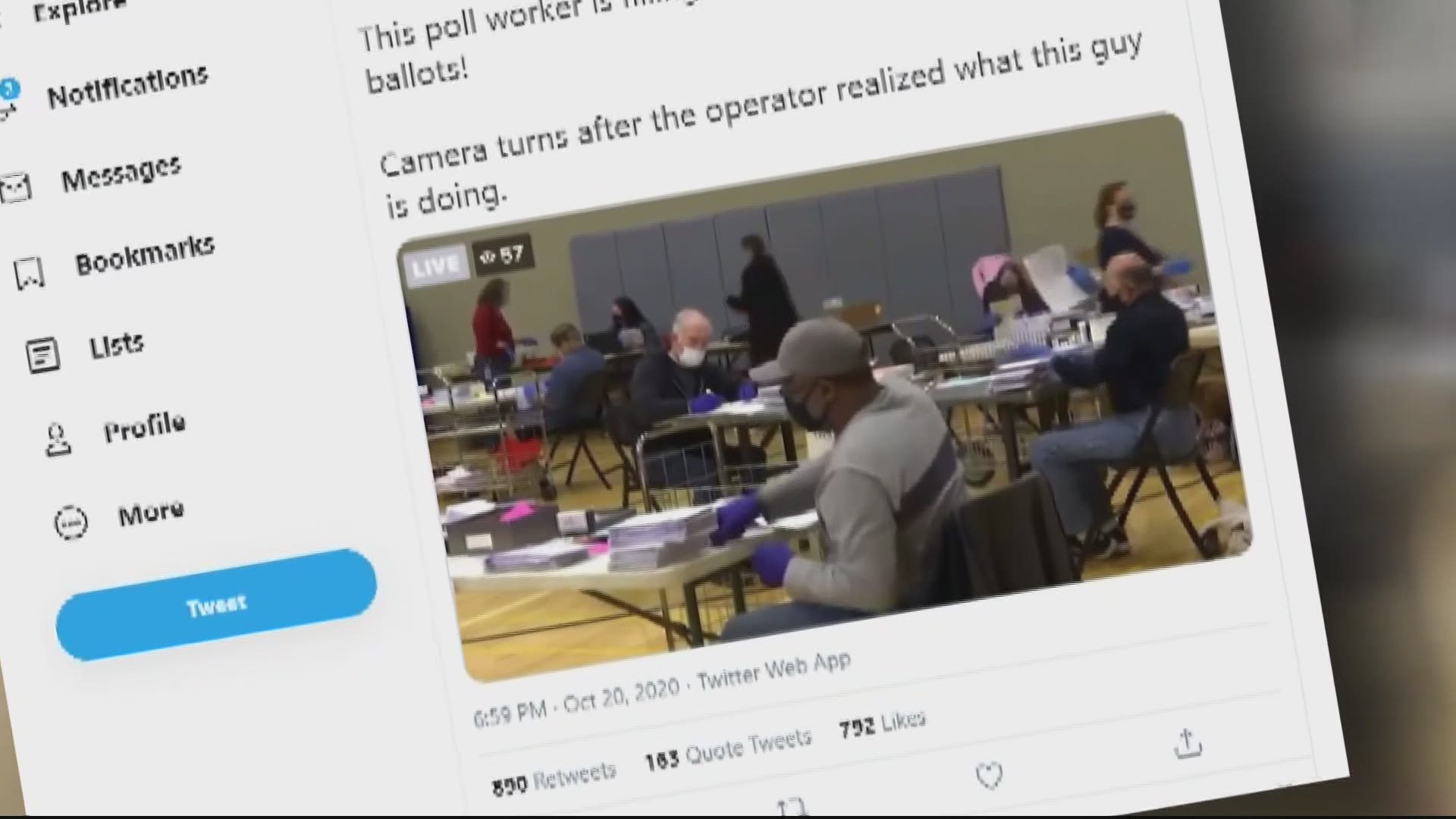 A video showing an election judge marking a mail-in ballot was has been widely circulated online with what county elections authorities say are false claims of fraud