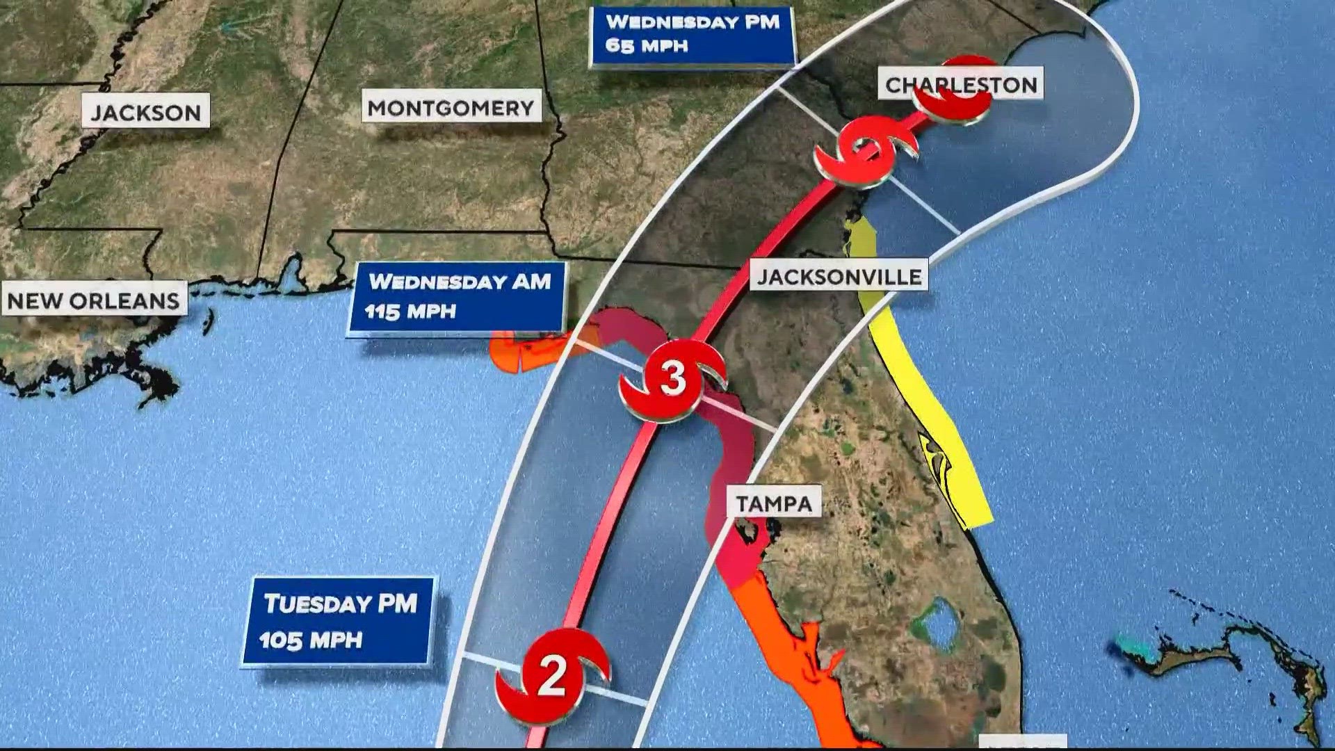 Here is a look at Steinhatchee, Florida. That area is bracing for Tropical Storm Idalia.