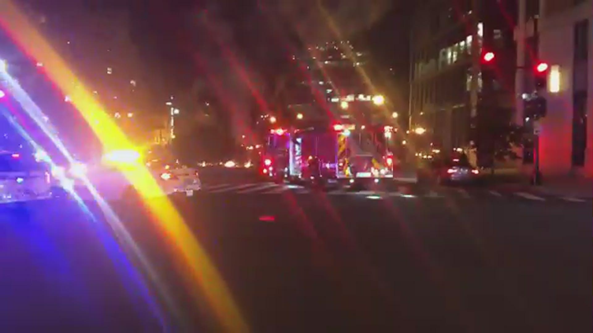 D.C. Fire and EMS were called to the scene of a fire on New York Avenue, just blocks away from the White House during the George Floyd protest.