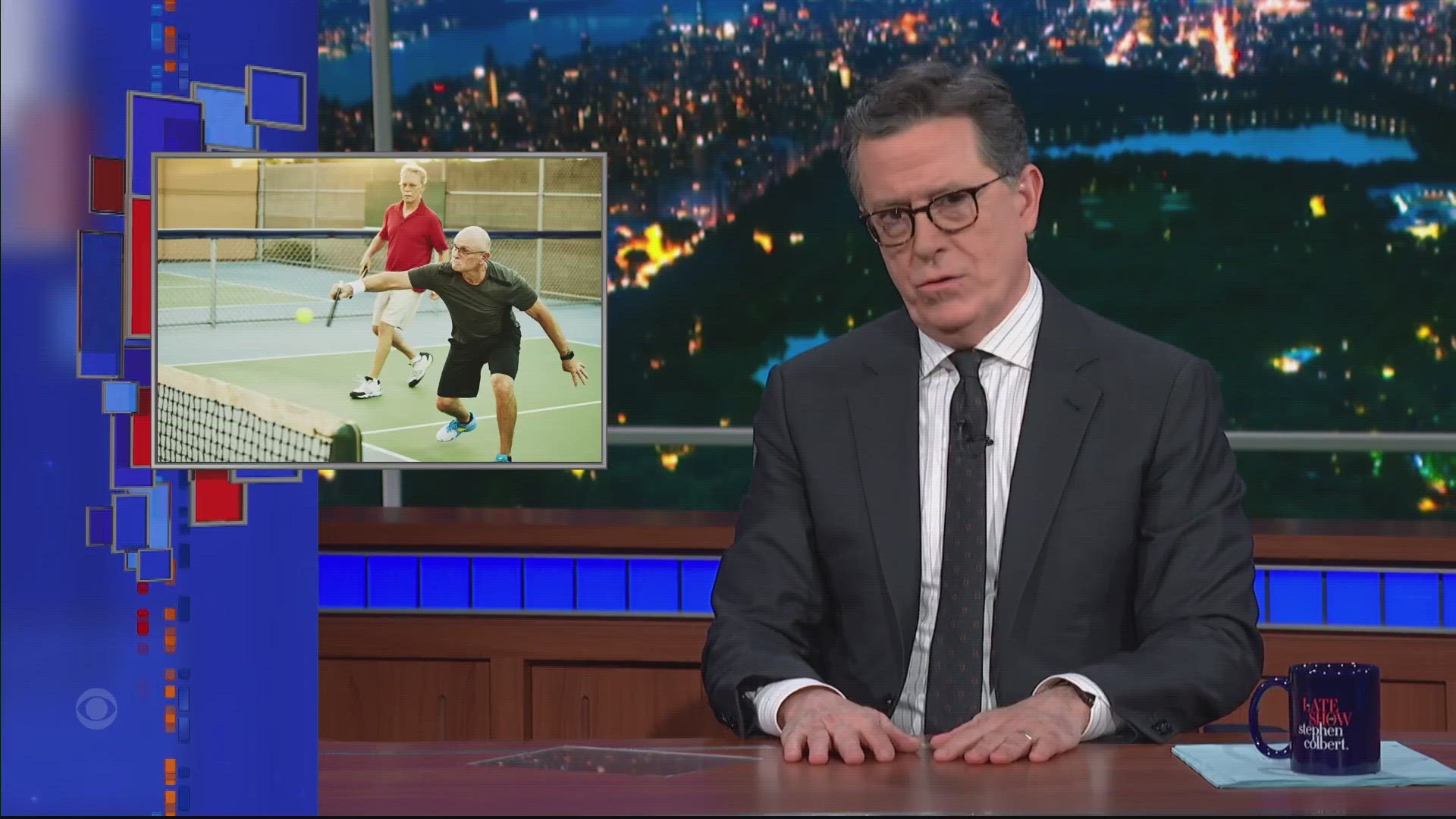 Turf battles between Team Tennis and Team Pickleball. the good folks at the Late Show with Stephen Colbert are weighing in on the matter.