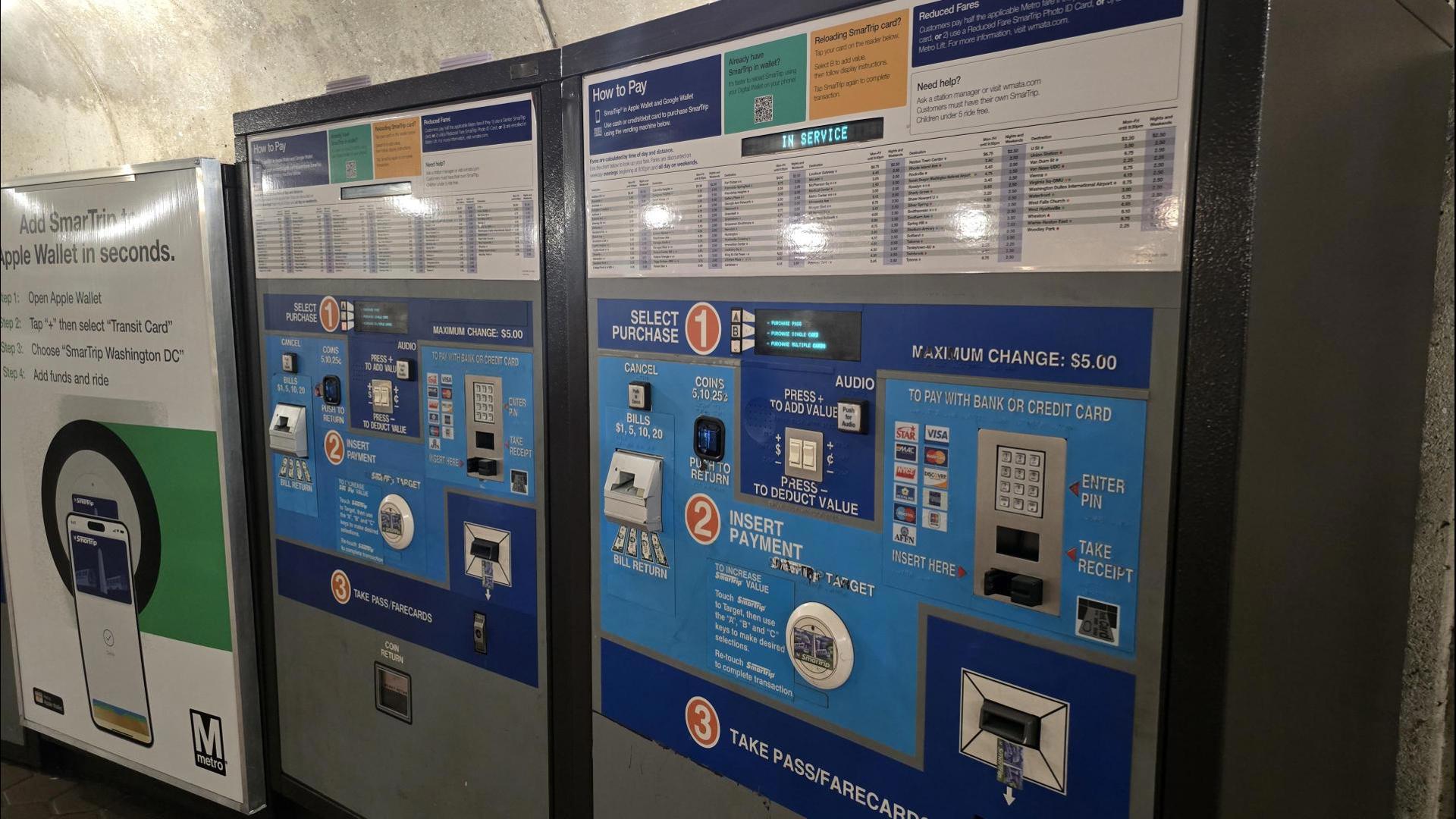 The contactless payment method allows riders to board without a SmarTrip Card. 