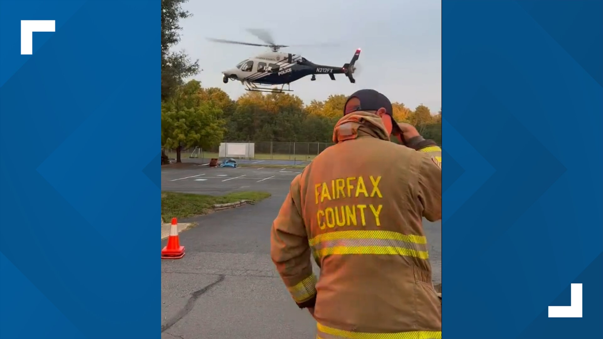 Patient being air lifted to hospital