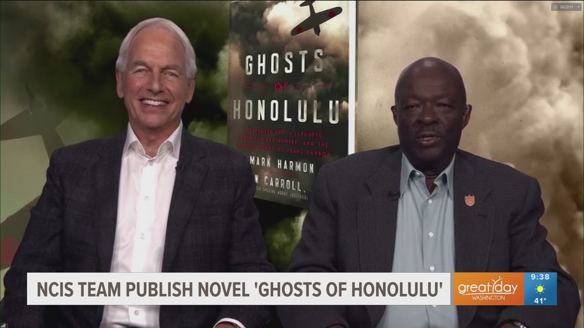 NCIS exec. producer Mark Harmon has written a new book called 'Ghosts of Honolulu' and teamed up with a real life, retired, NCIS agent Leon Carroll, Jr. to write it.