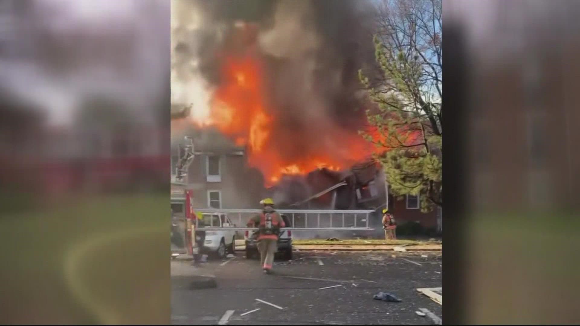 An explosion and fire at a Gaithersburg condo building Wednesday that injured 14 people is now being linked to the death by suicide of a 36-year-old