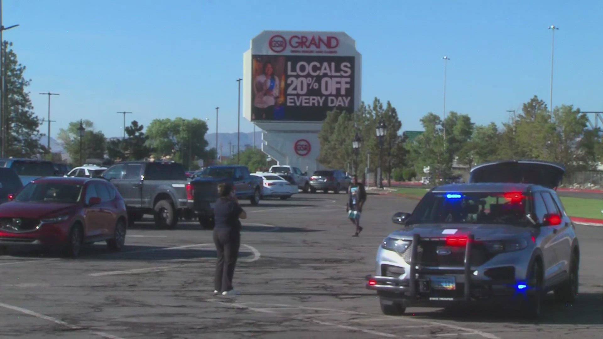 Officers say the suspect was carrying multiple magazines and exchanged gunfire with security and police before being shot and arrested.