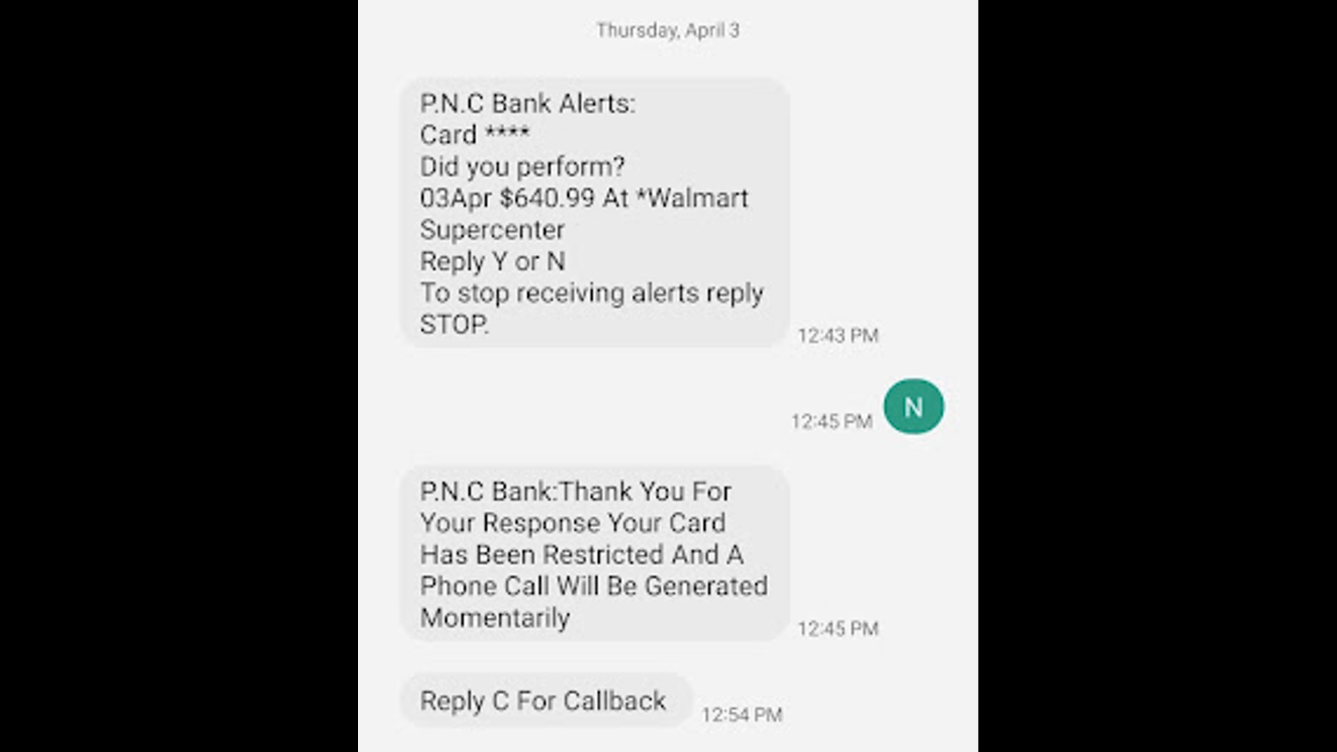 Recurring Wire Bank Text Message Bank text scam warning issued by Prince George's County Police | wusa9.com