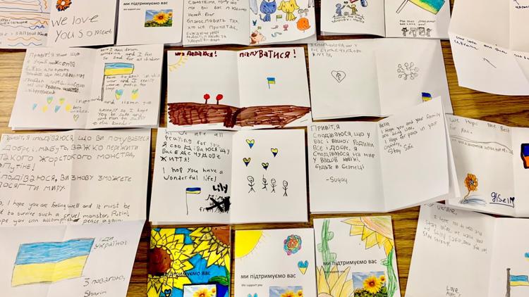Fairfax principal hand-delivers dozens of letters written by students to Ukraine refugees