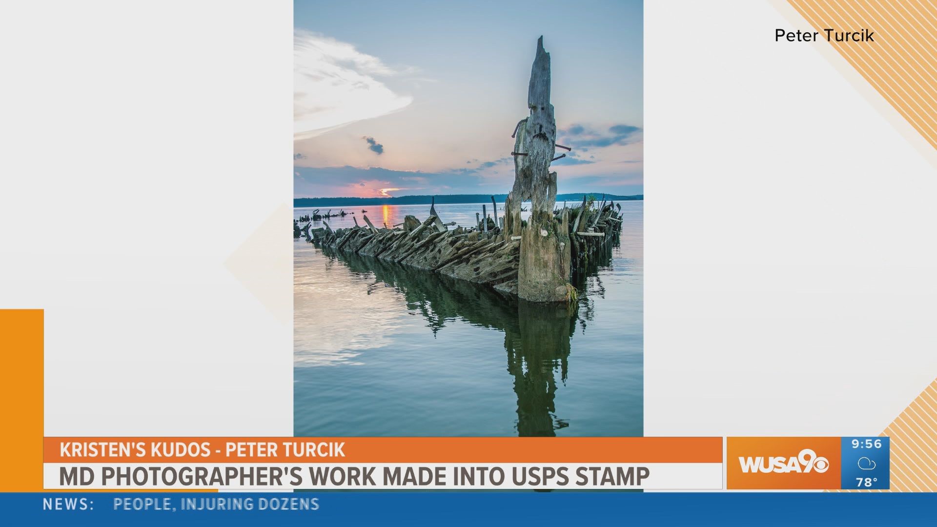 Maryland photographer, Peter Turcik's photo of Mallow's Bay will be a part of the USPS 2022 National Marine Sanctuary Forever Stamp Book.