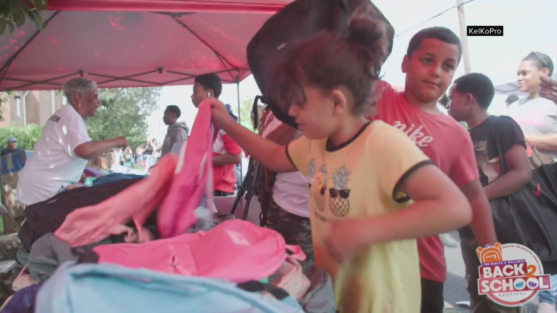 Students were given 1,000 backpacks filled with school supplies and participated in fun events.