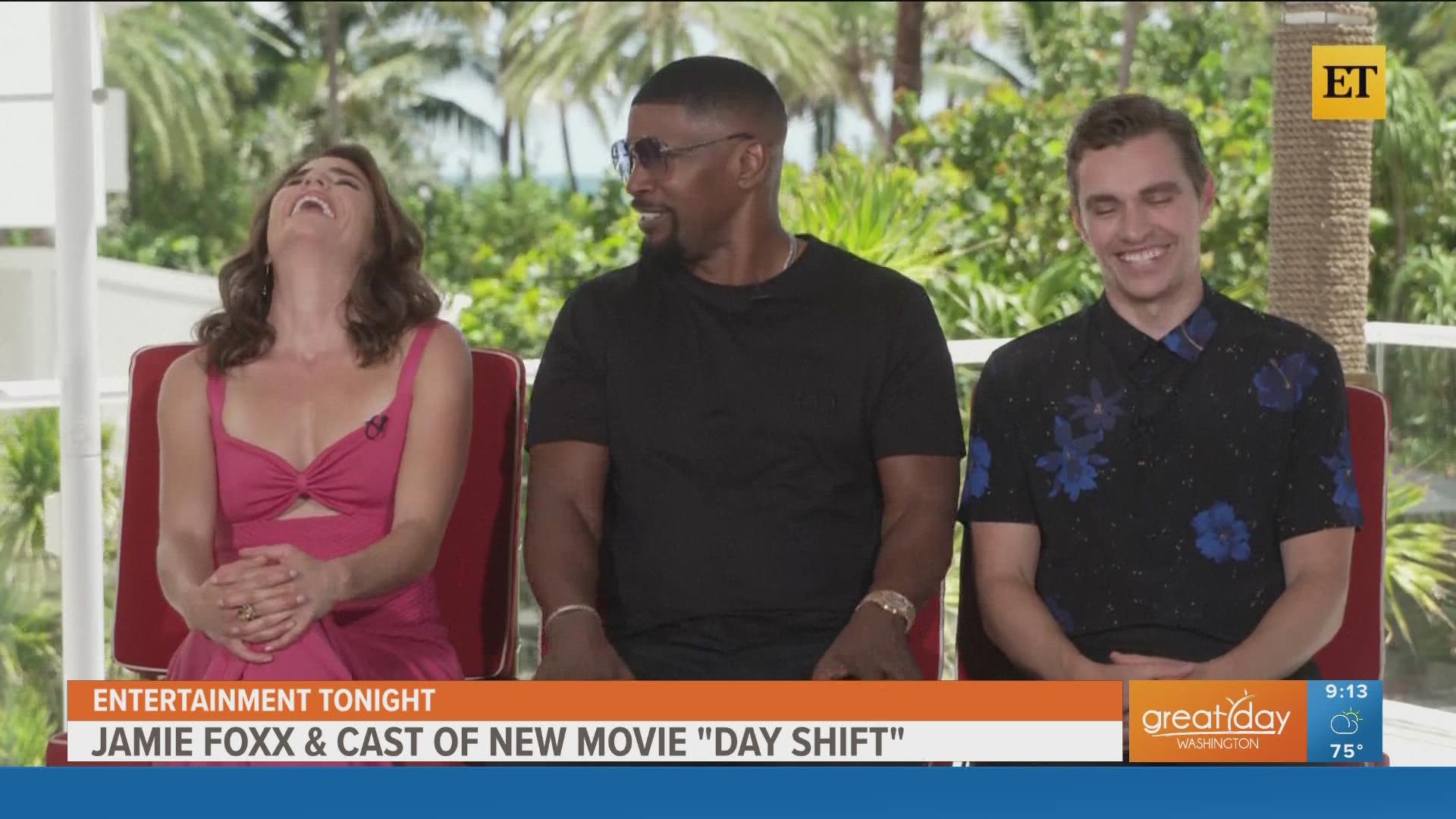 Entertainment Tonight's Kevin Frazier tells Miri about  their interview with Jamie Foxx and the cast of the new movie 'Day Shift'.