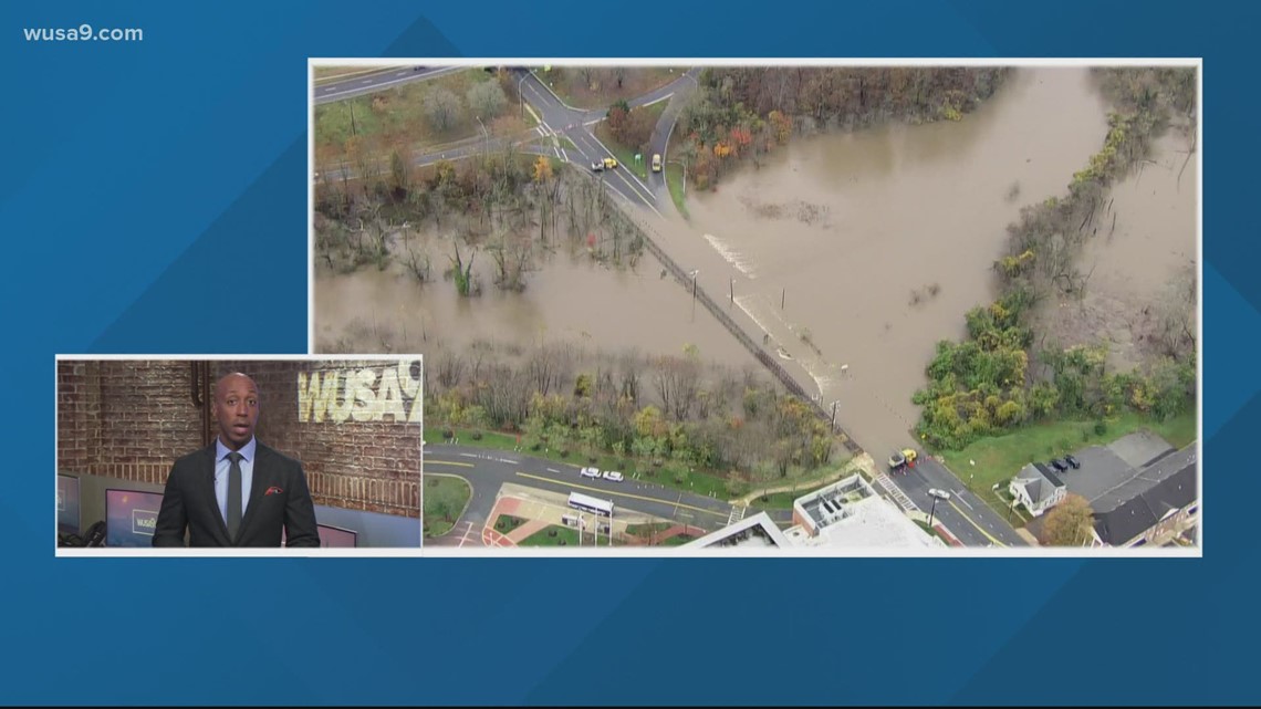 Heavy rain caused flooding across Maryland