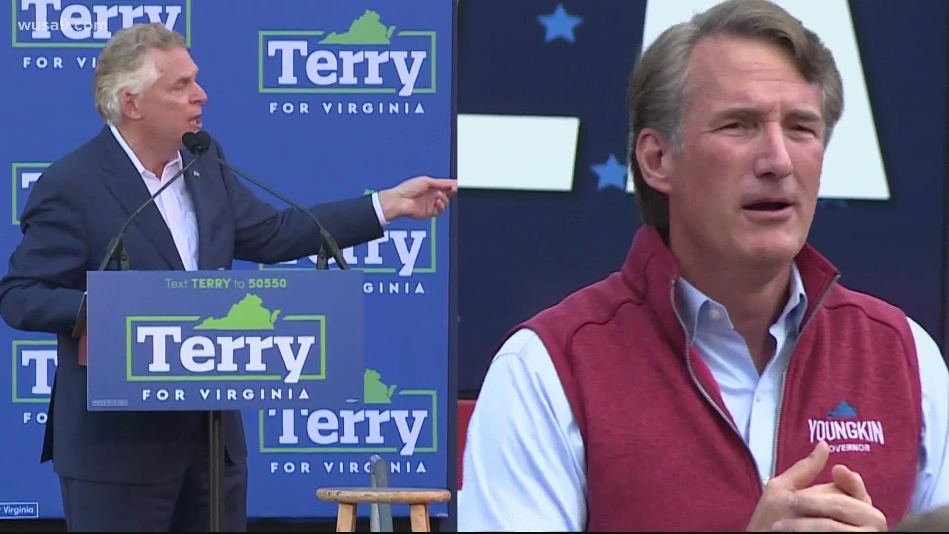 The Virginia gubernatorial election is tied as 7% of eligible voters are still undecided.