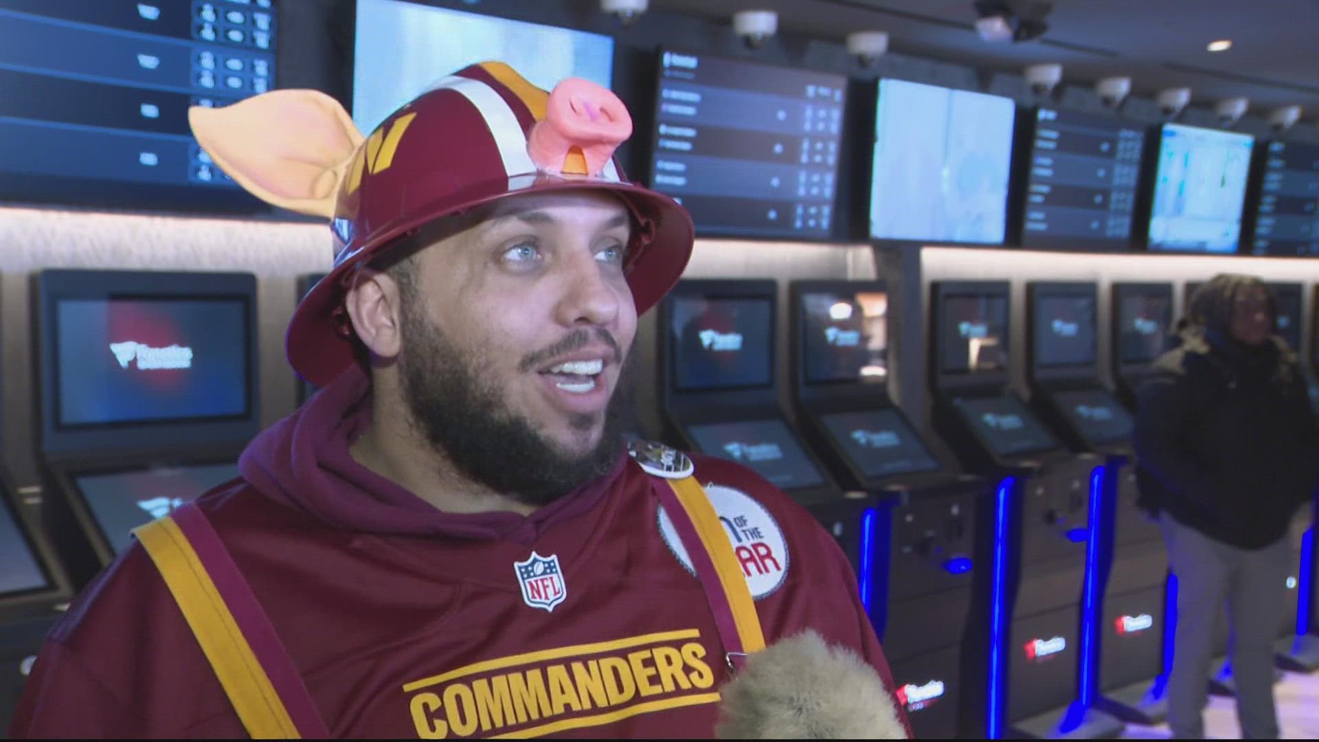 The first ever sportsbook in an NFL stadium opened at FedEx Field, and is now taking bets.