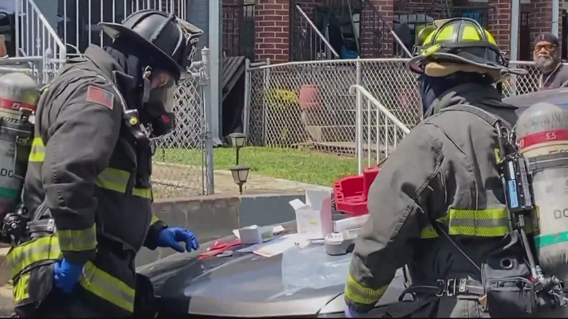 Scary moments for some Northeast DC residents who woke up to discover a white powdery substance on their car door handles.