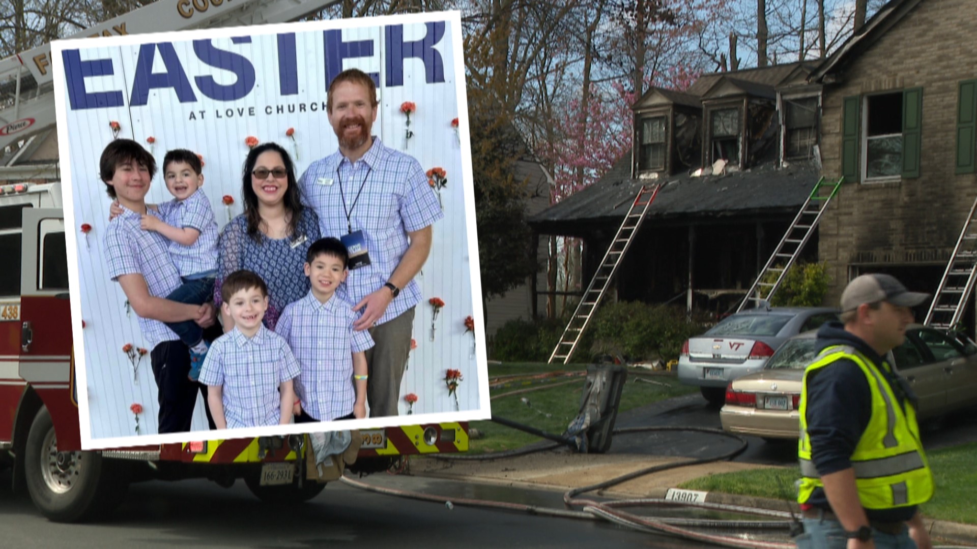 Five people were taken to area hospitals after a fire in a home in Fairfax County on Wednesday morning. Two of them were in critical condition.