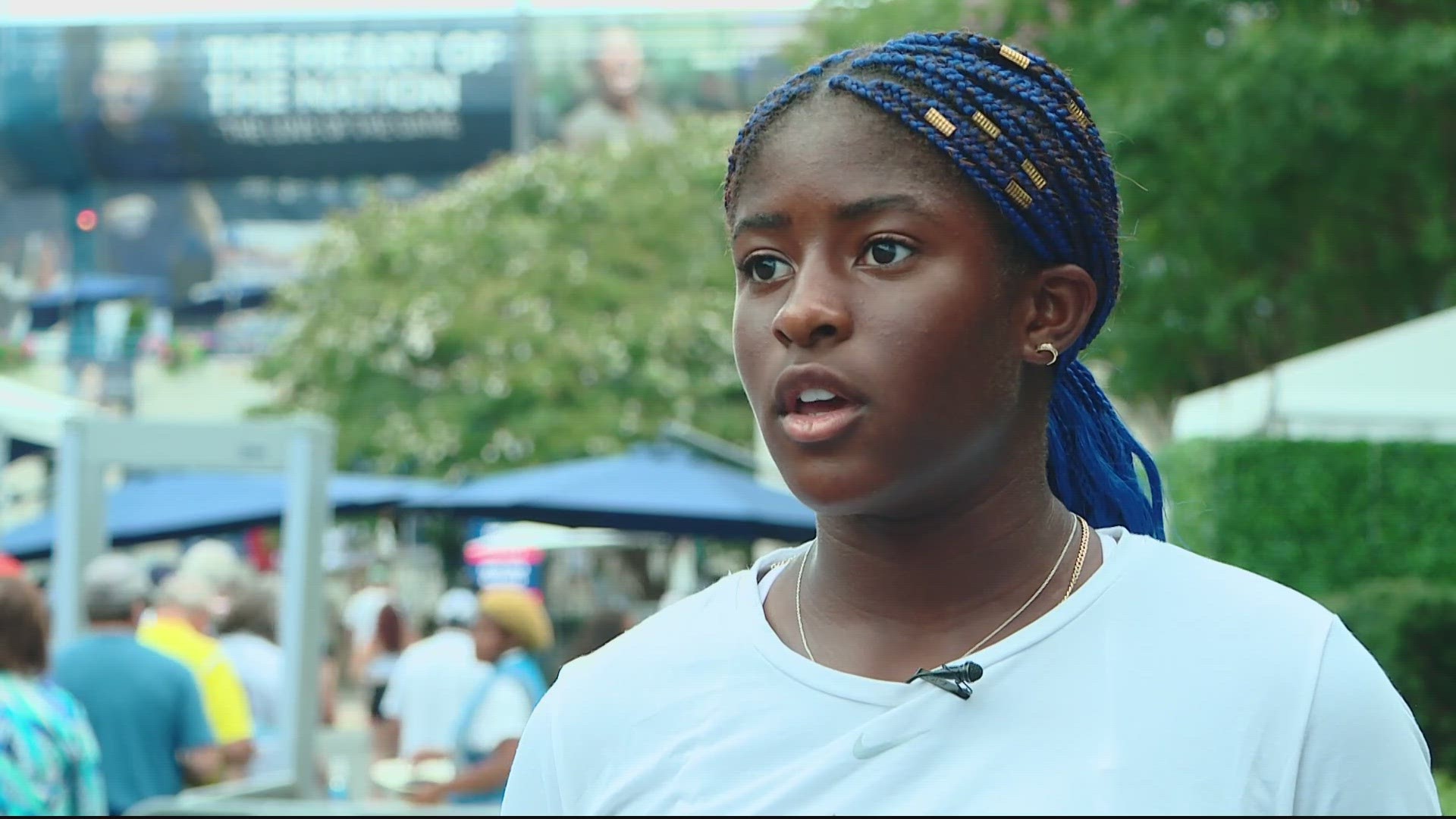 Clervie Ngounoue, 17, is sweeping her competition on the same courts where she found her love for tennis.
