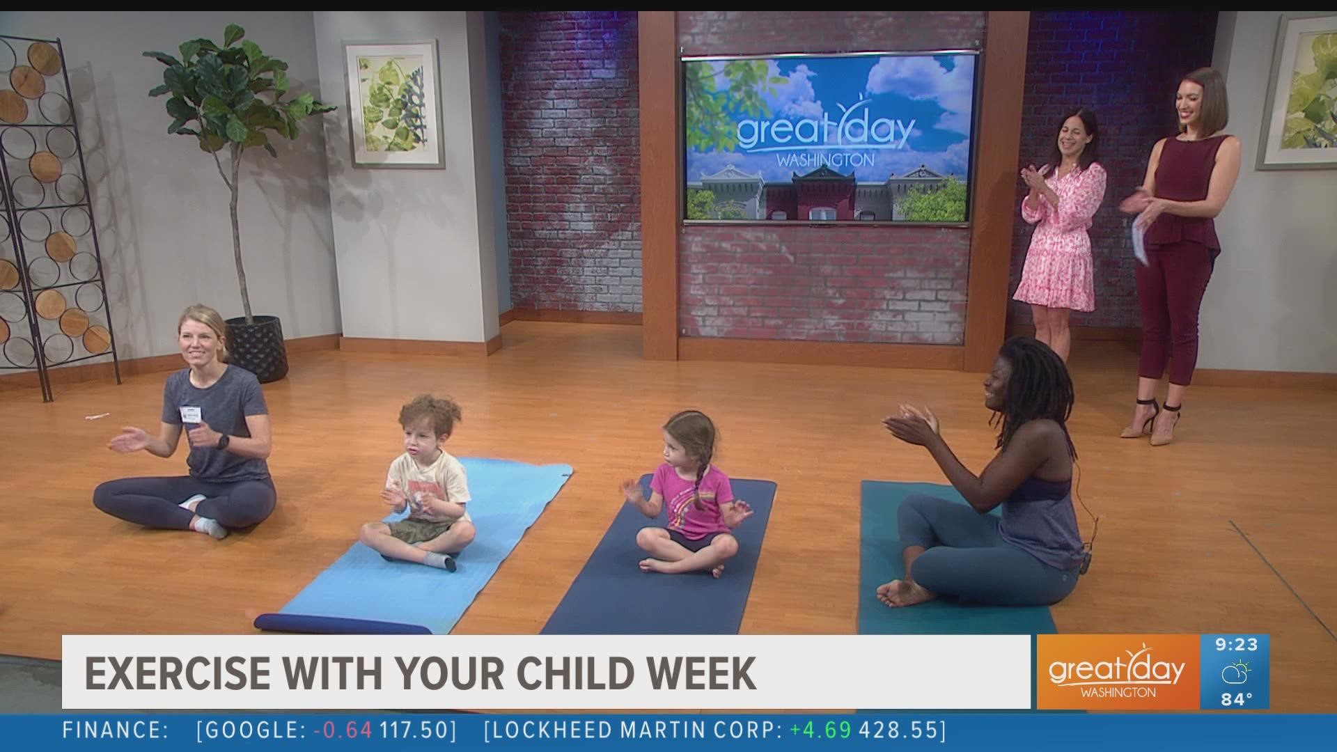 It's National Exercise With Your Child Week! The DC Jewish Community Center is offering exercise classes for all to come out and enjoy!