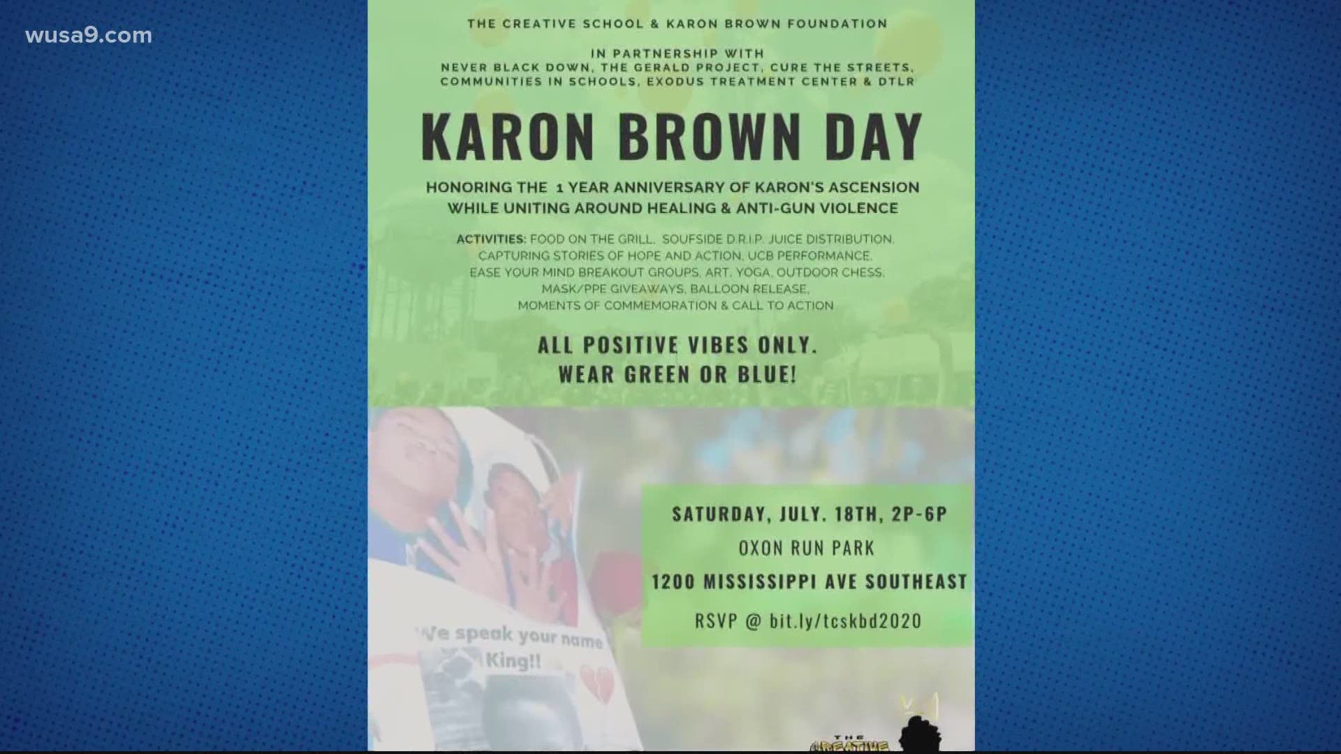 Karon Brown Day was planned months ago, now organizers are hoping to call attention to Davon McNeal’s death and other young children who have been killed in D.C.