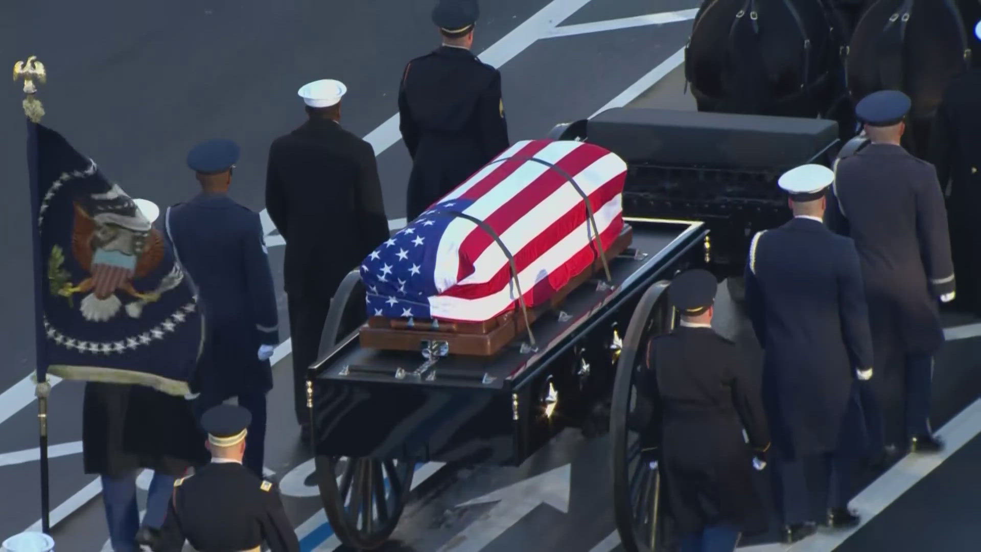 Jimmy Carter returns to Washington for the last time Tuesday. The former president’s remains are being flown to the nation’s capital from Georgia.