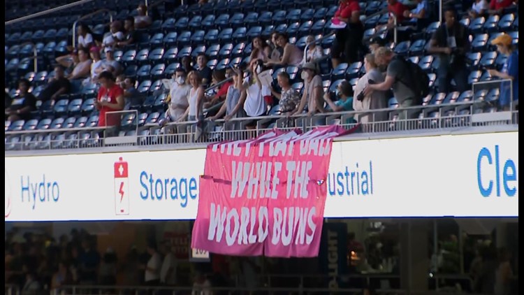 Demonstrators arrested at  Congressional Baseball Game climate protest