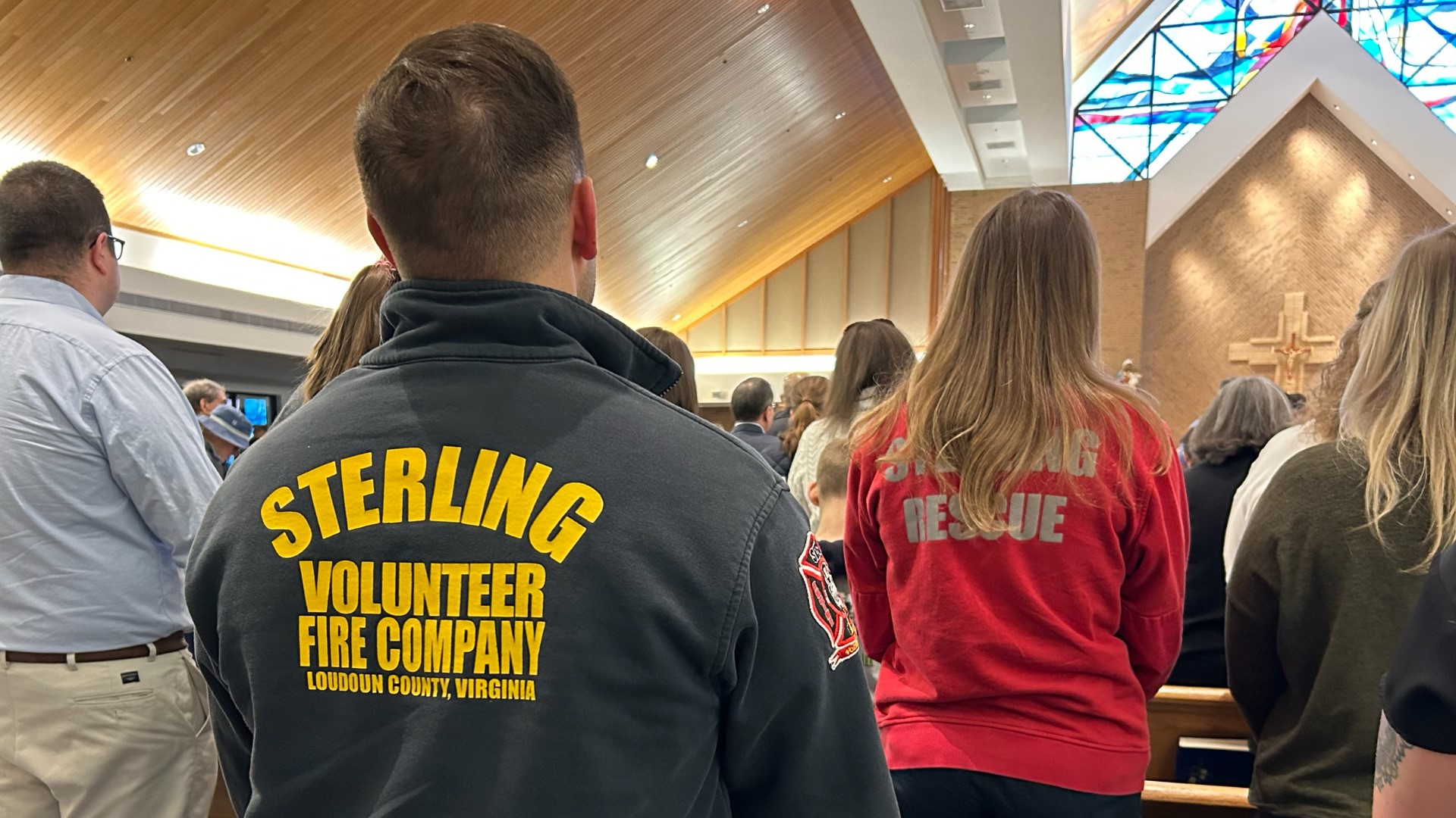 Firefighters, community join local mass to pray for Sterling community
